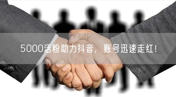 5000活粉助力抖音，账号迅速走红！