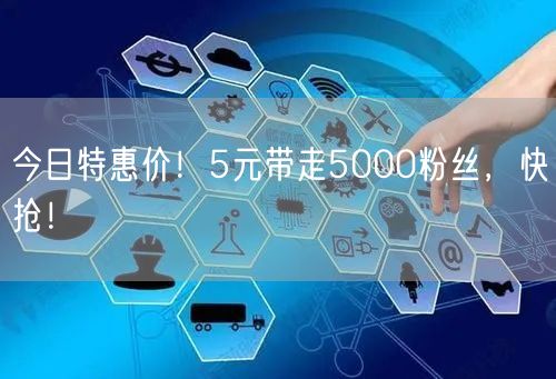 今日特惠价！5元带走5000粉丝，快抢！