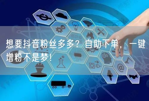想要抖音粉丝多多？自助下单，一键增粉不是梦！