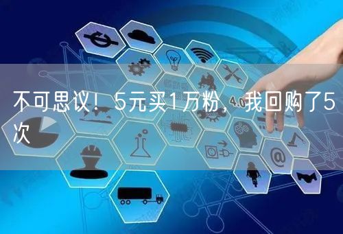 不可思议！5元买1万粉，我回购了5次