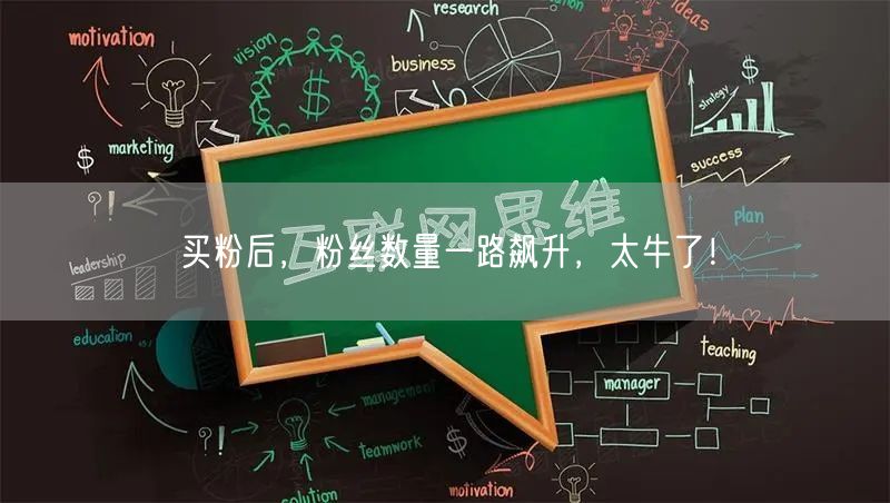 买粉后，粉丝数量一路飙升，太牛了！