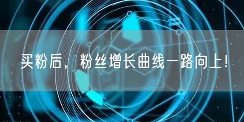 买粉后，粉丝增长曲线一路向上！