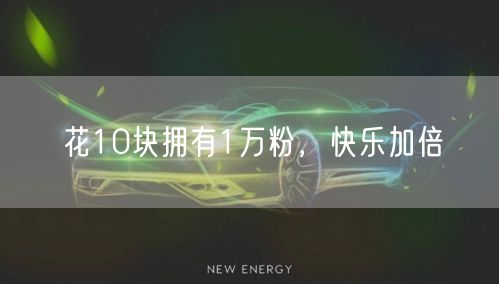 花10块拥有1万粉，快乐加倍