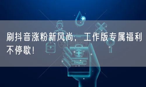 刷抖音涨粉新风尚，工作版专属福利不停歇！