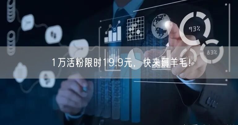 1万活粉限时19.9元，快来薅羊毛！