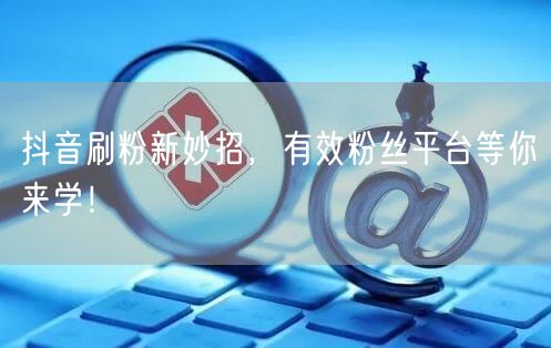抖音刷粉新妙招，有效粉丝平台等你来学！