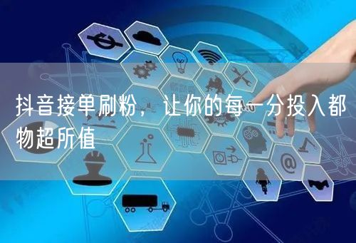 抖音接单刷粉，让你的每一分投入都物超所值