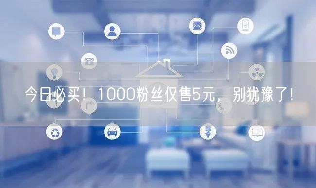 今日必买！1000粉丝仅售5元，别犹豫了！