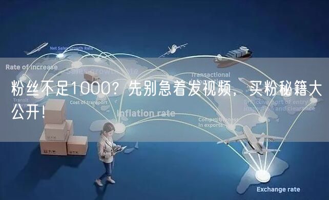 粉丝不足1000？先别急着发视频，买粉秘籍大公开！