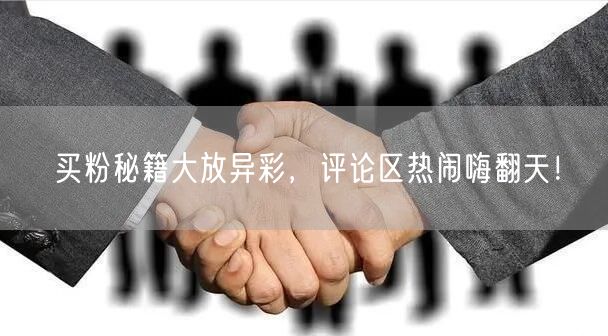 买粉秘籍大放异彩，评论区热闹嗨翻天！