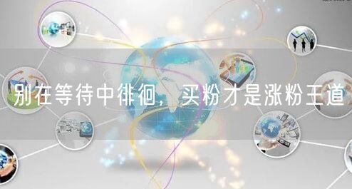 别在等待中徘徊，买粉才是涨粉王道