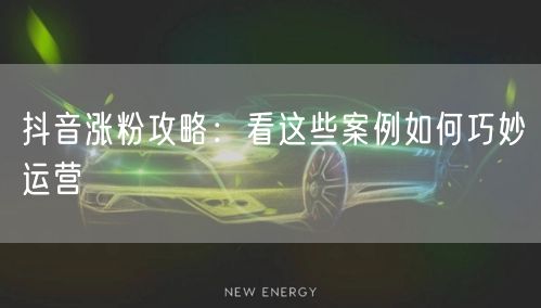 抖音涨粉攻略：看这些案例如何巧妙运营