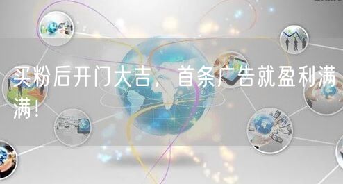 买粉后开门大吉，首条广告就盈利满满！