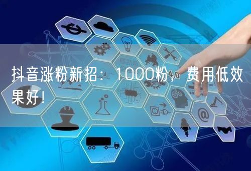 抖音涨粉新招：1000粉，费用低效果好！