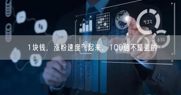 1块钱，涨粉速度飞起来，100倍不是盖的