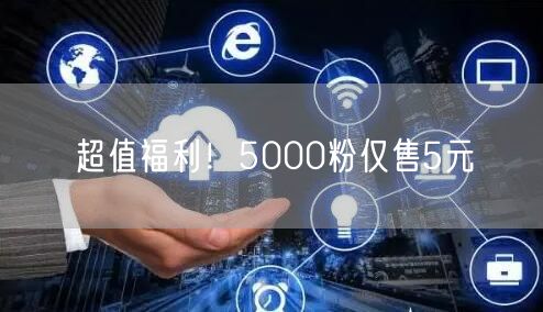 超值福利！5000粉仅售5元