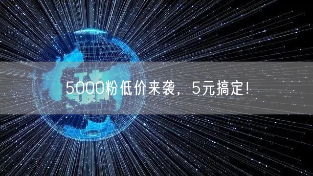 5000粉低价来袭，5元搞定！