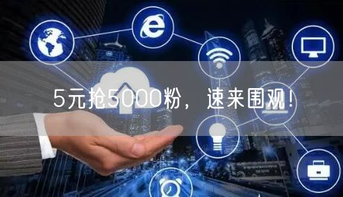 5元抢5000粉，速来围观！