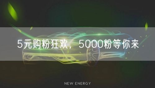 5元购粉狂欢，5000粉等你来