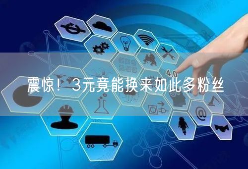 震惊！3元竟能换来如此多粉丝