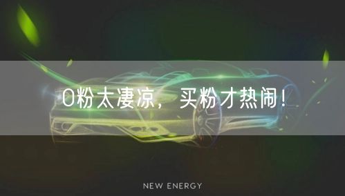 0粉太凄凉，买粉才热闹！