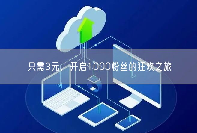 只需3元，开启1000粉丝的狂欢之旅