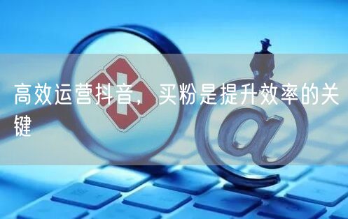 高效运营抖音，买粉是提升效率的关键