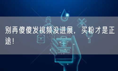 别再傻傻发视频没进展，买粉才是正途！