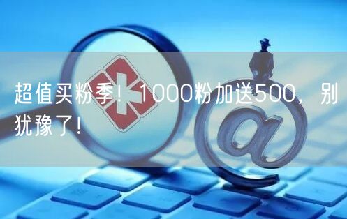 超值买粉季！1000粉加送500，别犹豫了！