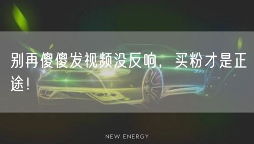 别再傻傻发视频没反响，买粉才是正途！
