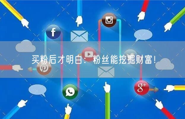 买粉后才明白：粉丝能挖掘财富！