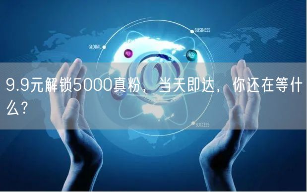 9.9元解锁5000真粉，当天即达，你还在等什么？