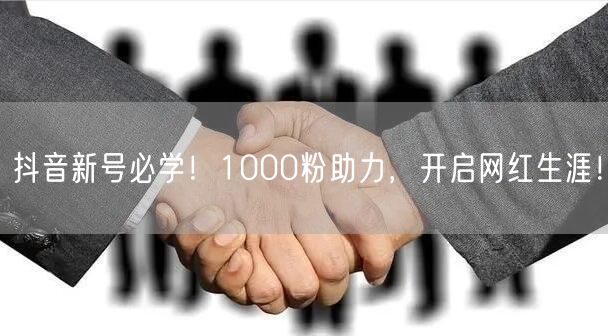 抖音新号必学！1000粉助力，开启网红生涯！