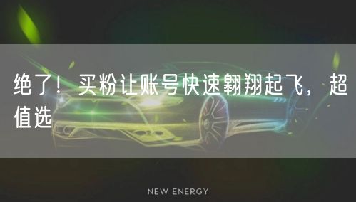 绝了！买粉让账号快速翱翔起飞，超值选