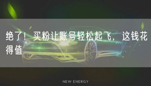绝了！买粉让账号轻松起飞，这钱花得值