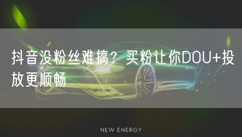 抖音没粉丝难搞？买粉让你DOU+投放更顺畅