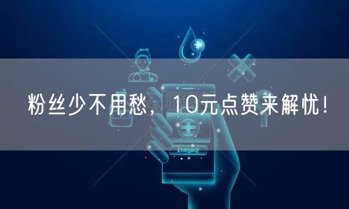 粉丝少不用愁，10元点赞来解忧！