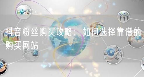 抖音粉丝购买攻略：如何选择靠谱的购买网站